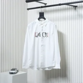 DI Shirt With Gradient Floral Embroidery