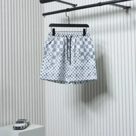 LU Checkerboard Monogram Patchwork Beach Shorts