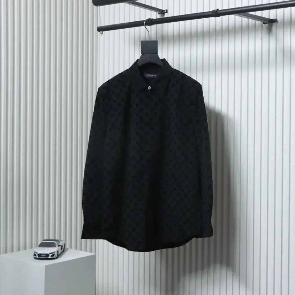 LU Trench Coat With Monochrome Print Black