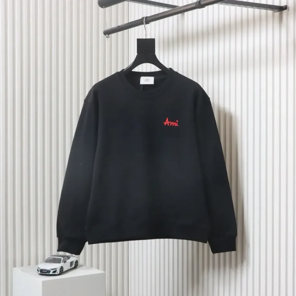 AMI Paris round neck sweatshirt with small letter - Image 11