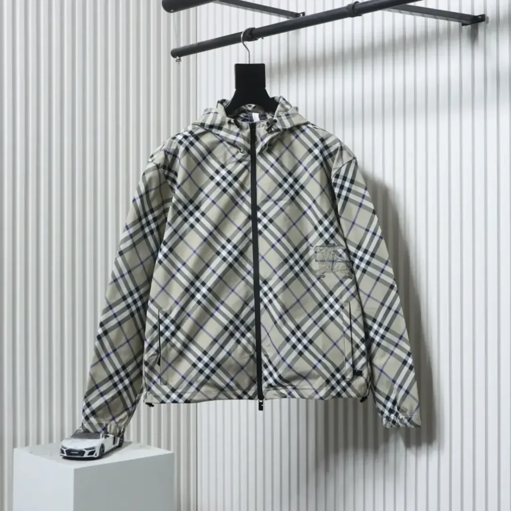BU New Style Hooded Jacket With Diagonal Checkered Warhorse Embroidery - Image 10