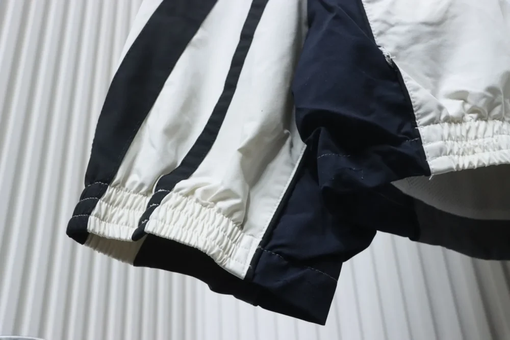 Balenciaga Blcg Destroyed Tracksuit Jacket In White And Grey With Double Stitching - Image 4