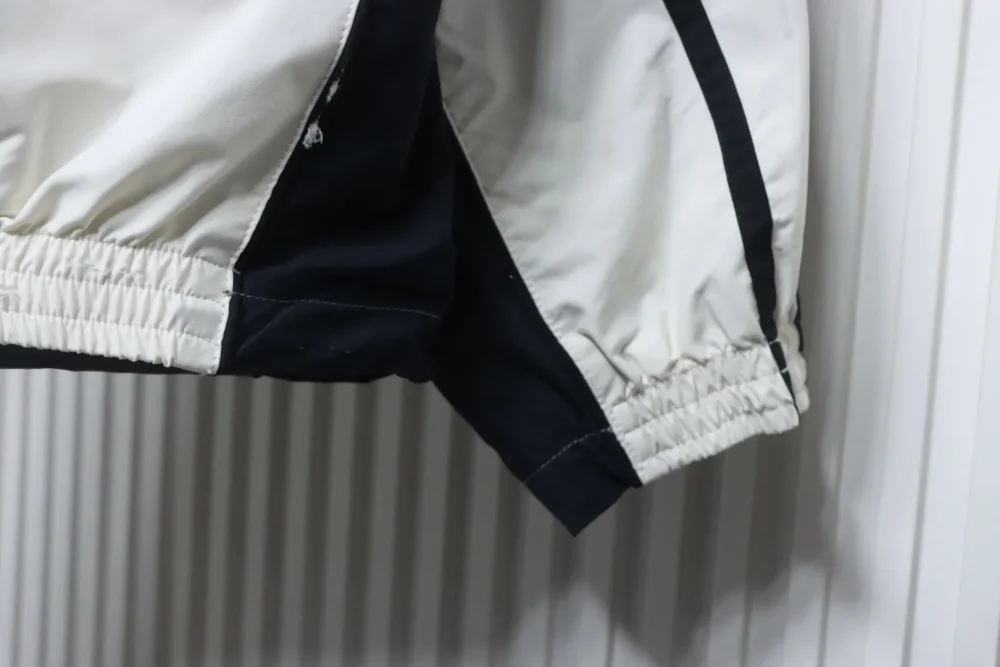 Balenciaga Blcg Destroyed Tracksuit Jacket In White And Grey With Double Stitching - Image 5