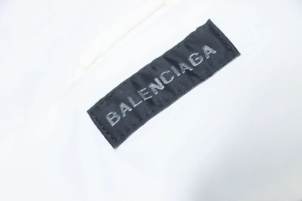 Balenciaga Blcg Destroyed Tracksuit Jacket In White And Grey With Double Stitching - Image 8