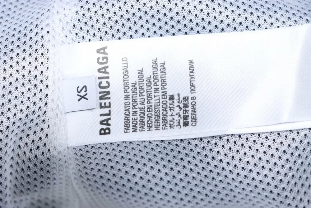 Balenciaga Blcg Destroyed Tracksuit Jacket In White And Grey With Double Stitching - Image 10