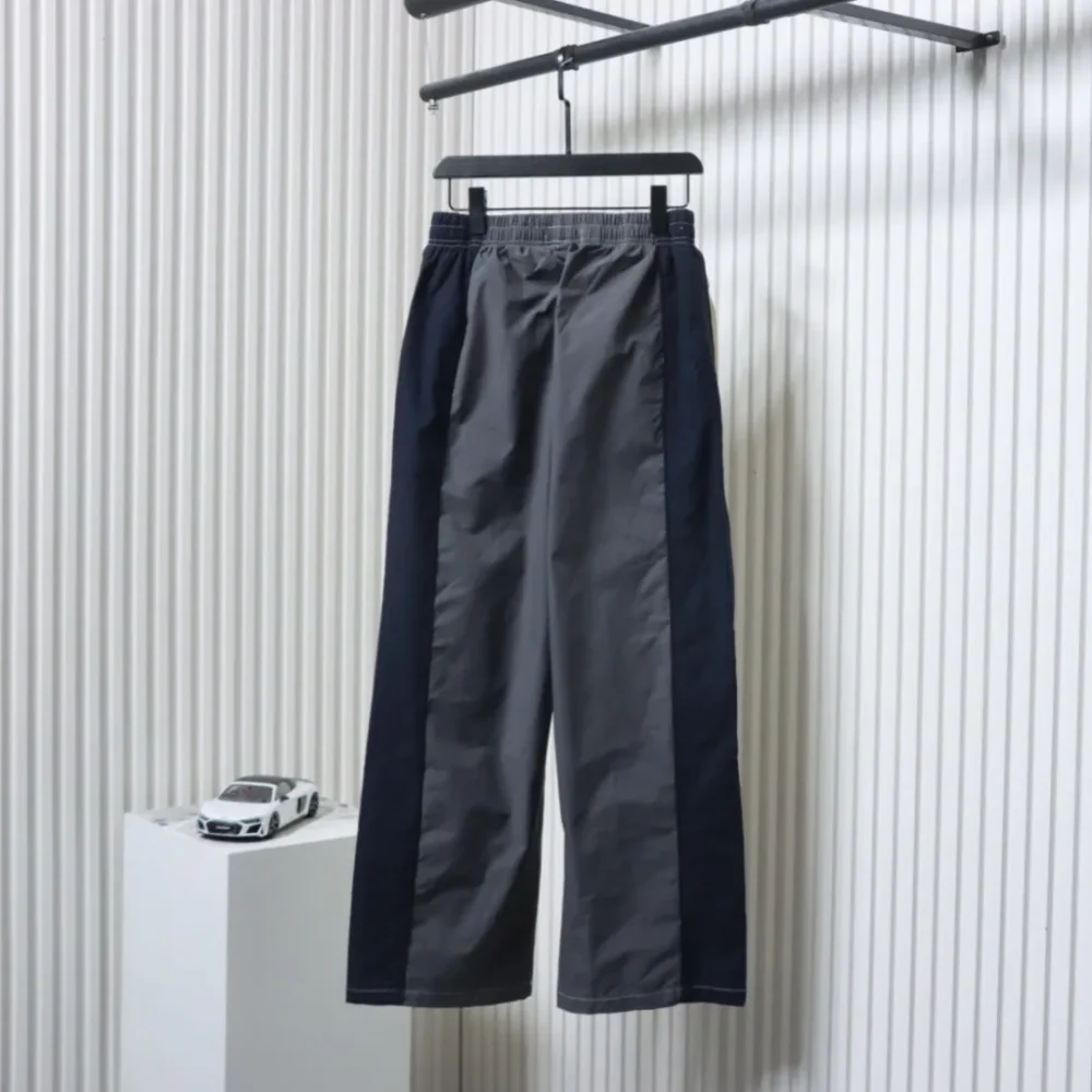 Balenciaga Blcg White And Gray Double Stitched Destroyed Tracksuit Pants - Image 2
