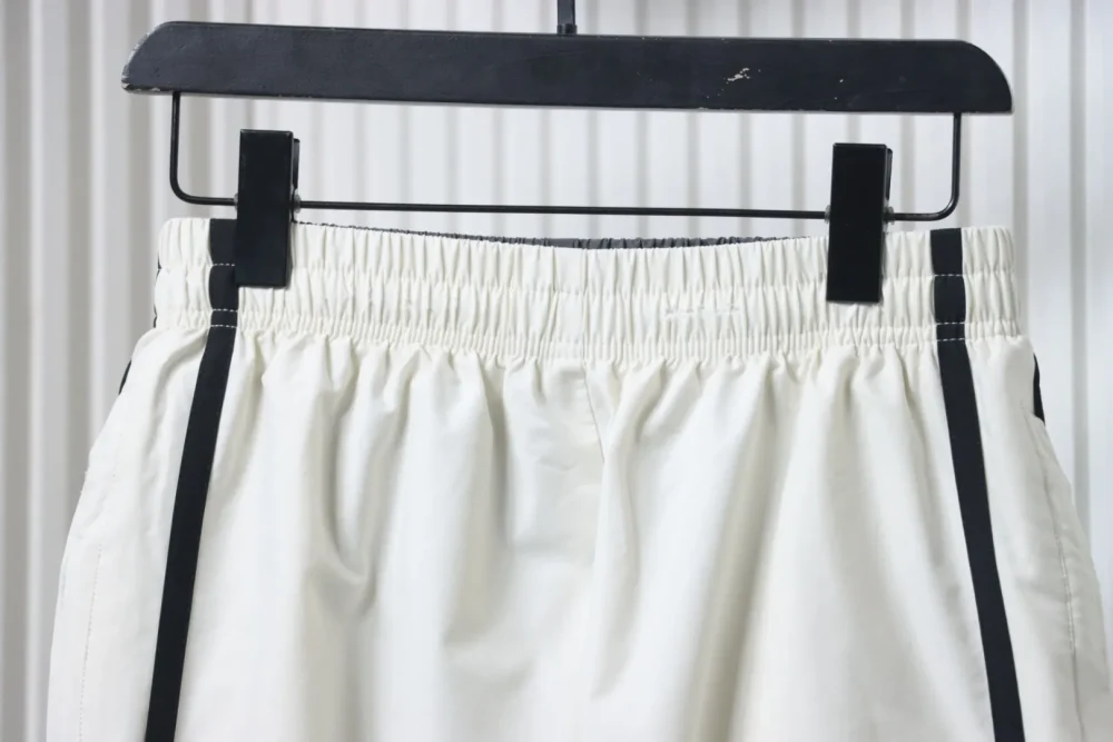 Balenciaga Blcg White And Gray Double Stitched Destroyed Tracksuit Pants - Image 3