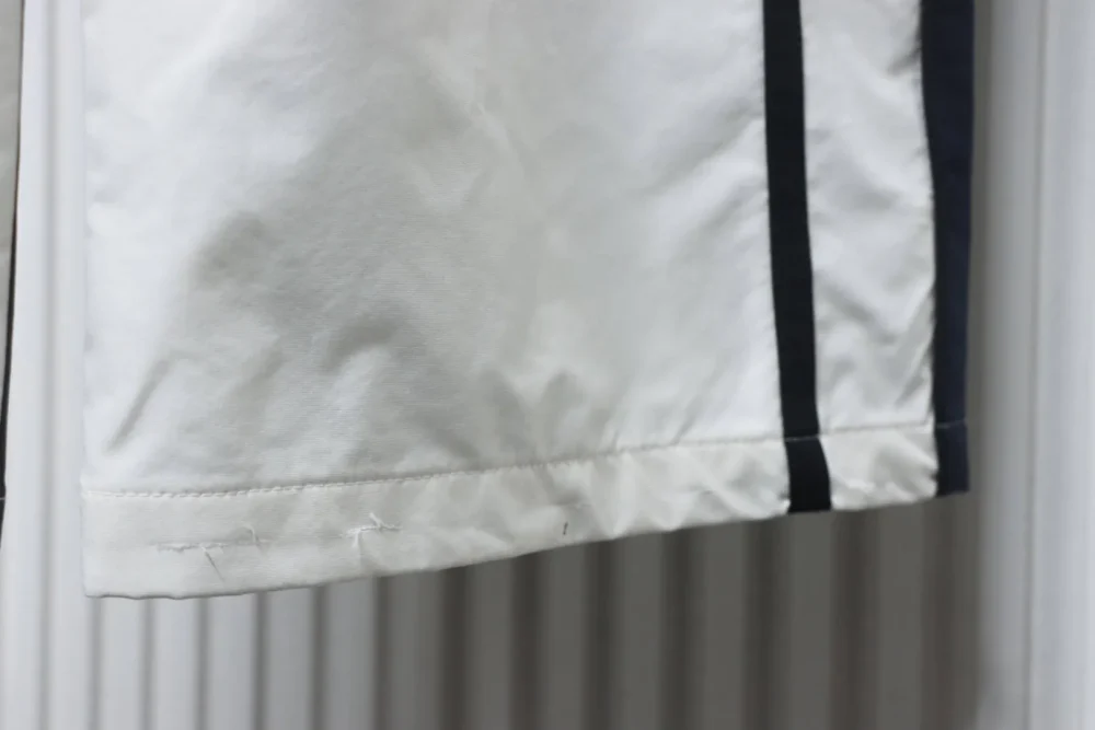 Balenciaga Blcg White And Gray Double Stitched Destroyed Tracksuit Pants - Image 4