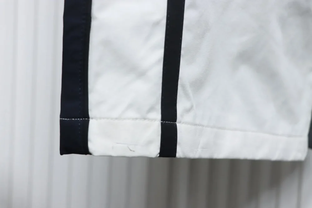 Balenciaga Blcg White And Gray Double Stitched Destroyed Tracksuit Pants - Image 5