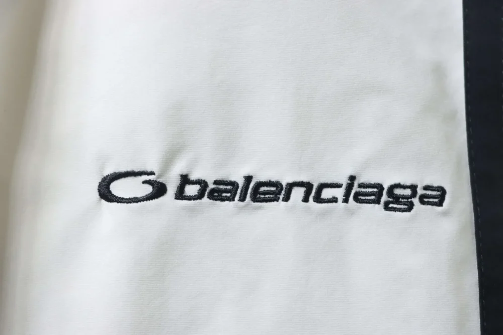 Balenciaga Blcg White And Gray Double Stitched Destroyed Tracksuit Pants - Image 6