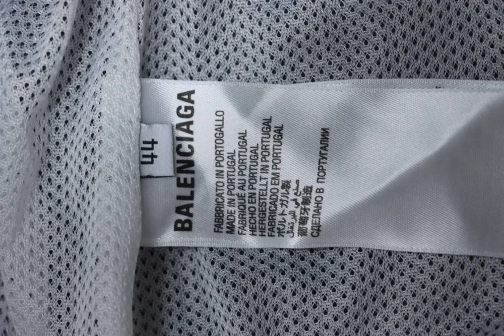 Balenciaga Blcg White And Gray Double Stitched Destroyed Tracksuit Pants - Image 8