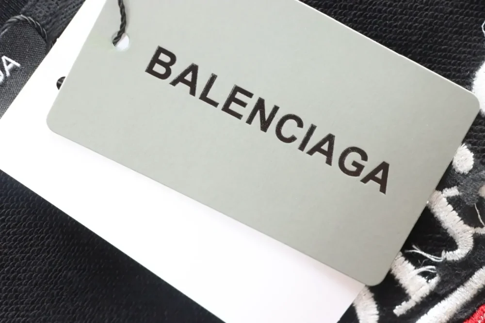 Balenciaga Hooded sweatshirt with cola embroidery and mud dye in used look XXL - Image 11