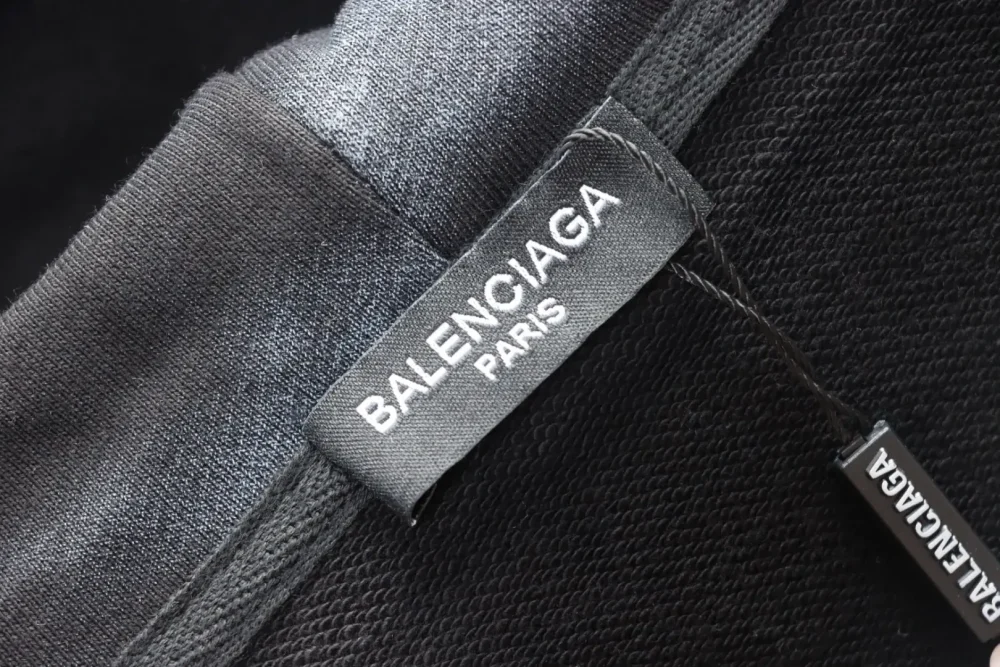 Balenciaga Hooded sweatshirt with cola embroidery and mud dye in used look XXL - Image 10