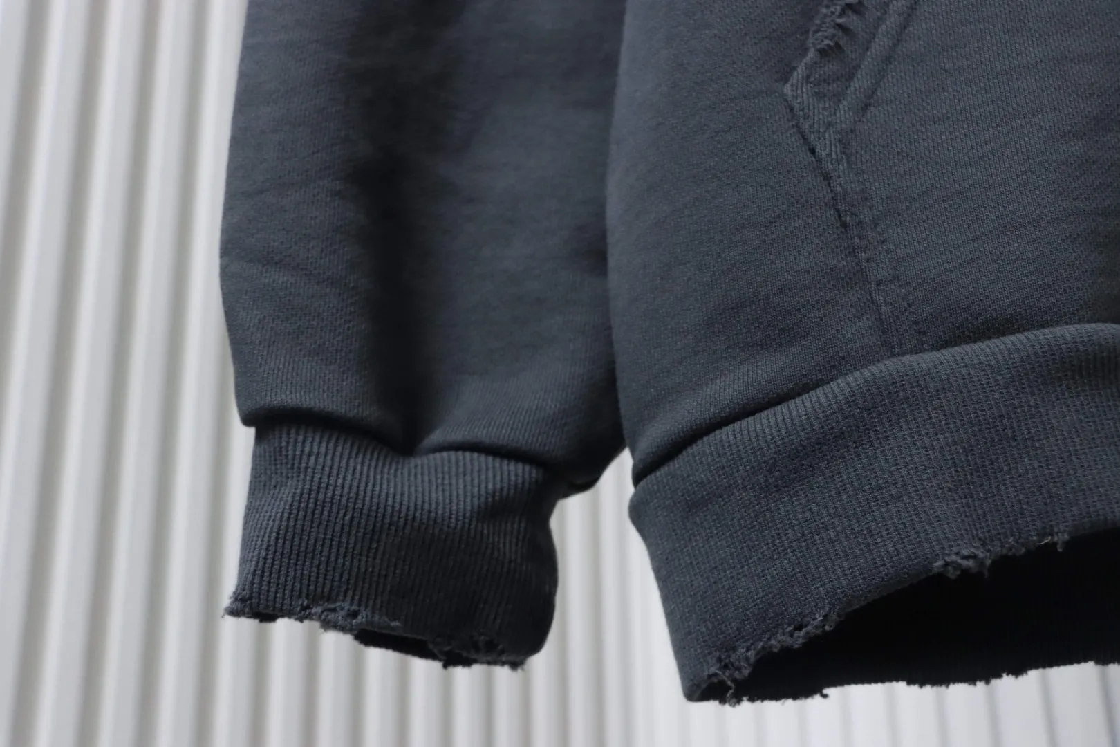 Balenciaga Ripped Double-B Logo Print Hoodie - Image 5