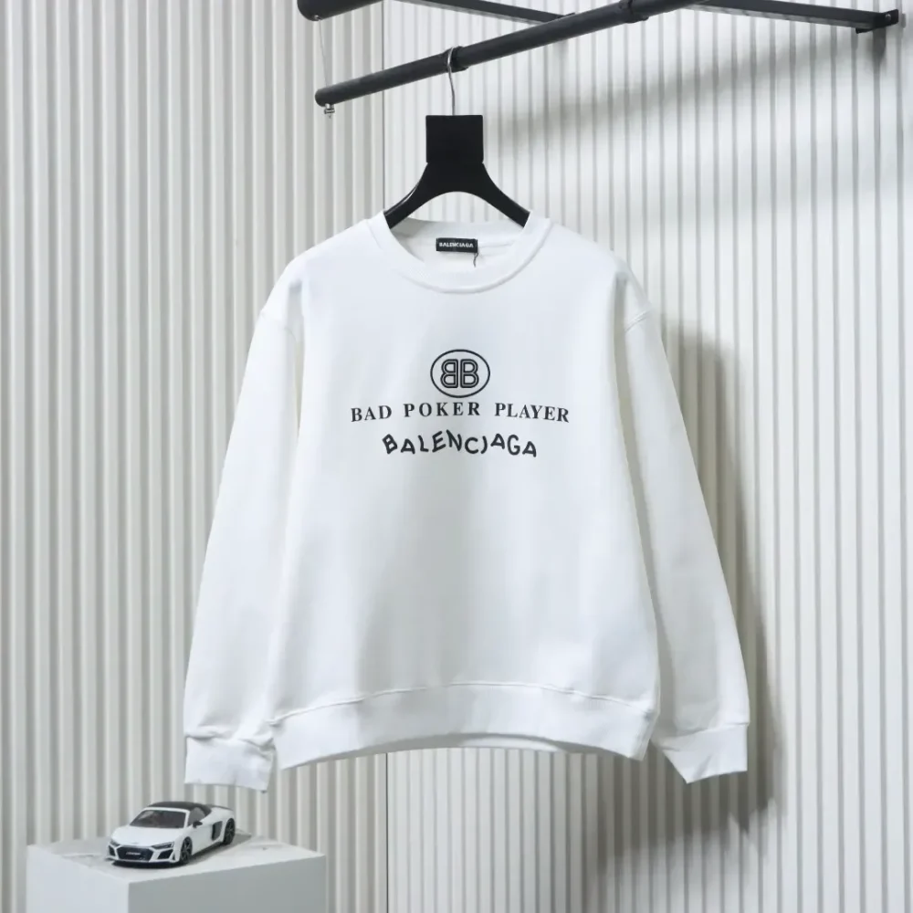 Balenciaga Round Neck Sweatshirt With Poker Lettering - Image 11