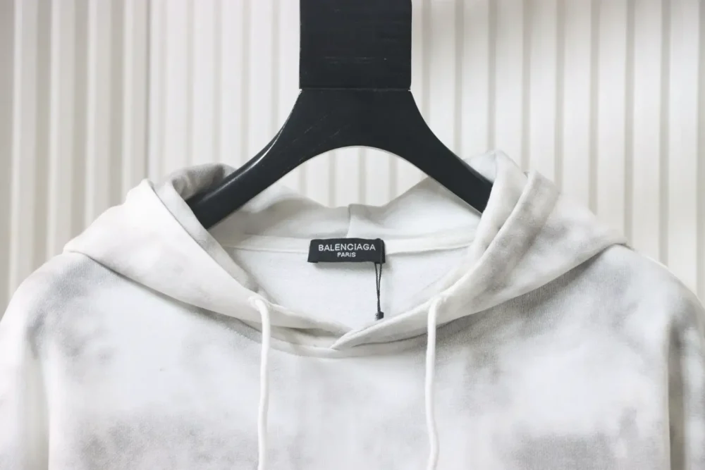Balenciaga mud-colored distressed cola-embroidered hoodie XXL - Image 3