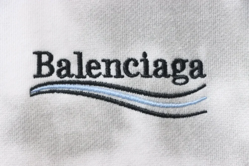 Balenciaga mud-colored distressed cola-embroidered hoodie XXL - Image 7