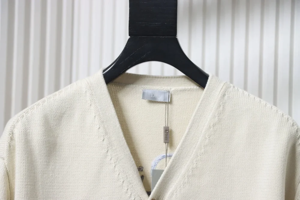 DI New Embroidered Cotton Blend Button-Front Cardigan Sweater - Image 3