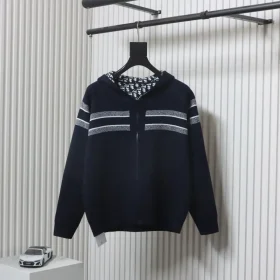Diagonal Reversible Cashmere Jacket In Jacquard Knit