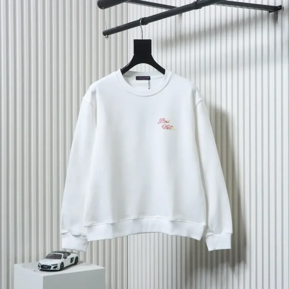 LU Crew Neck Sweatshirt With Color Block Lettering - Image 13