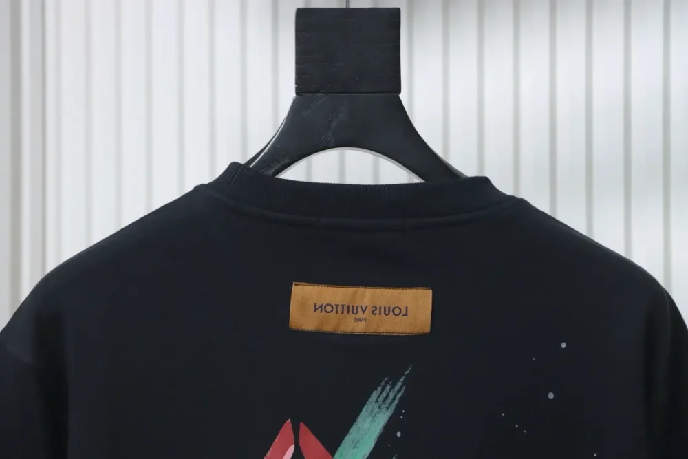LU Crew Neck Sweatshirt With Color Block Lettering - Image 4