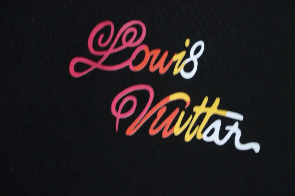 LU Crew Neck Sweatshirt With Color Block Lettering - Image 5