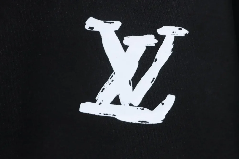 LU Crew Neck Sweatshirt With Hand-Painted Graffiti Lettering Logo XXL - Image 7