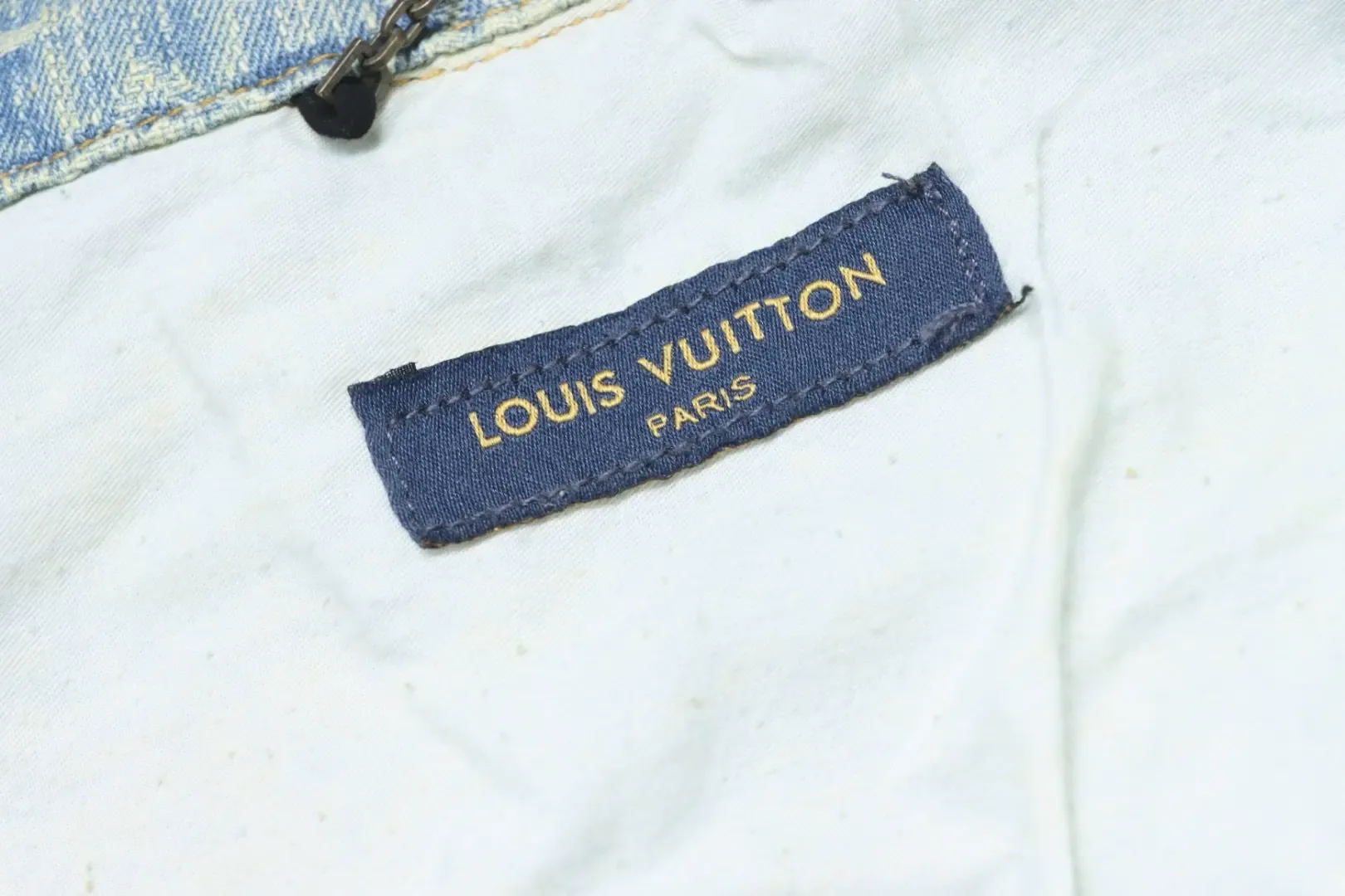 LU FA Denim Jacket With All-Over Monogram Print - Image 8