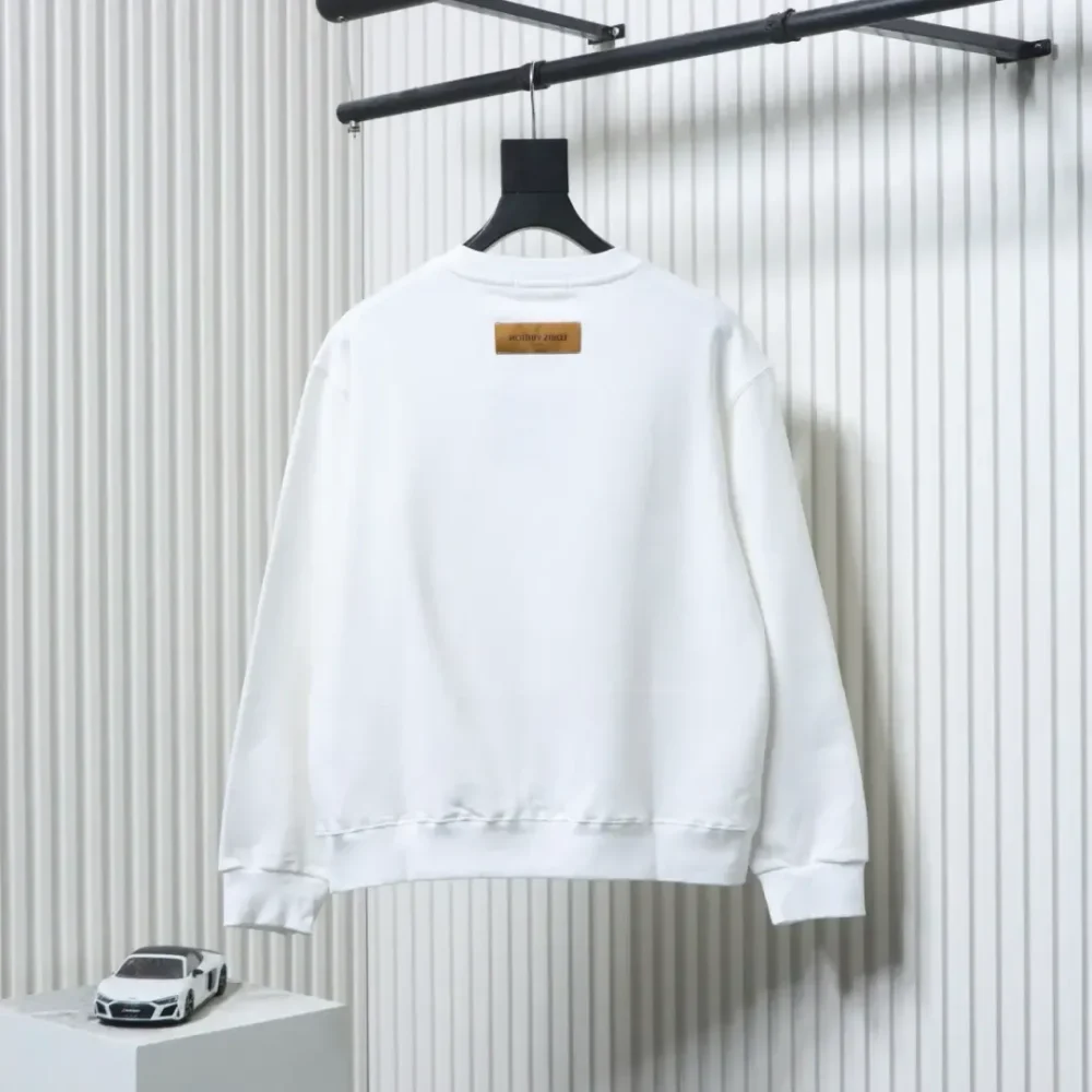 LU Round Neck Sweatshirt With Small Silicone Logo - Image 2