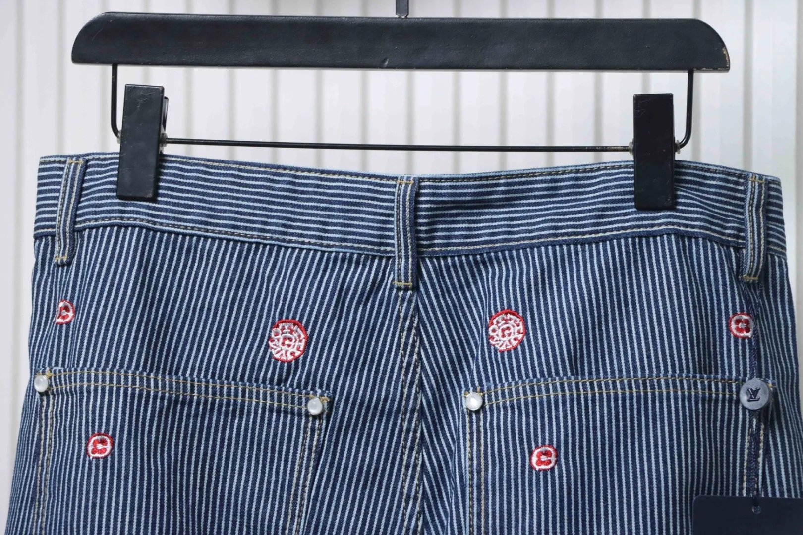 LU Striped Jeans With Cherry Blossom Pattern - Image 4