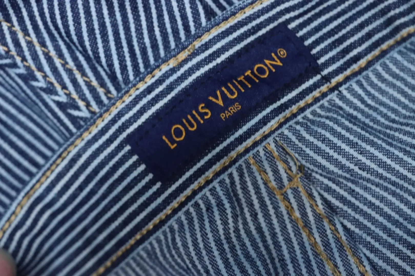 LU Striped Jeans With Cherry Blossom Pattern - Image 10