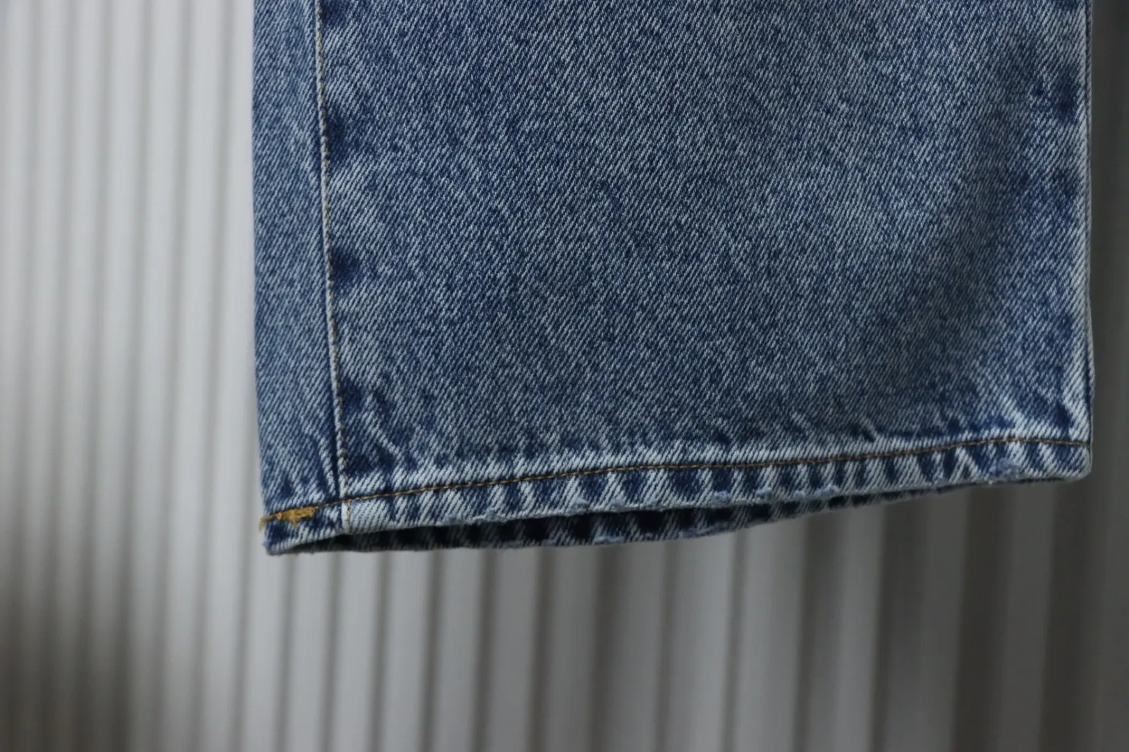 Levi’S X Nike Loose Fitting Jeans With Ribbed Trim Snap Buttons And Lettering Patch - Image 7