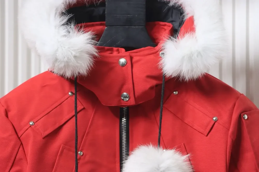 M00Se Knuck1Es Classic Ladies Down Jacket With Chest Fur Ball - Image 3