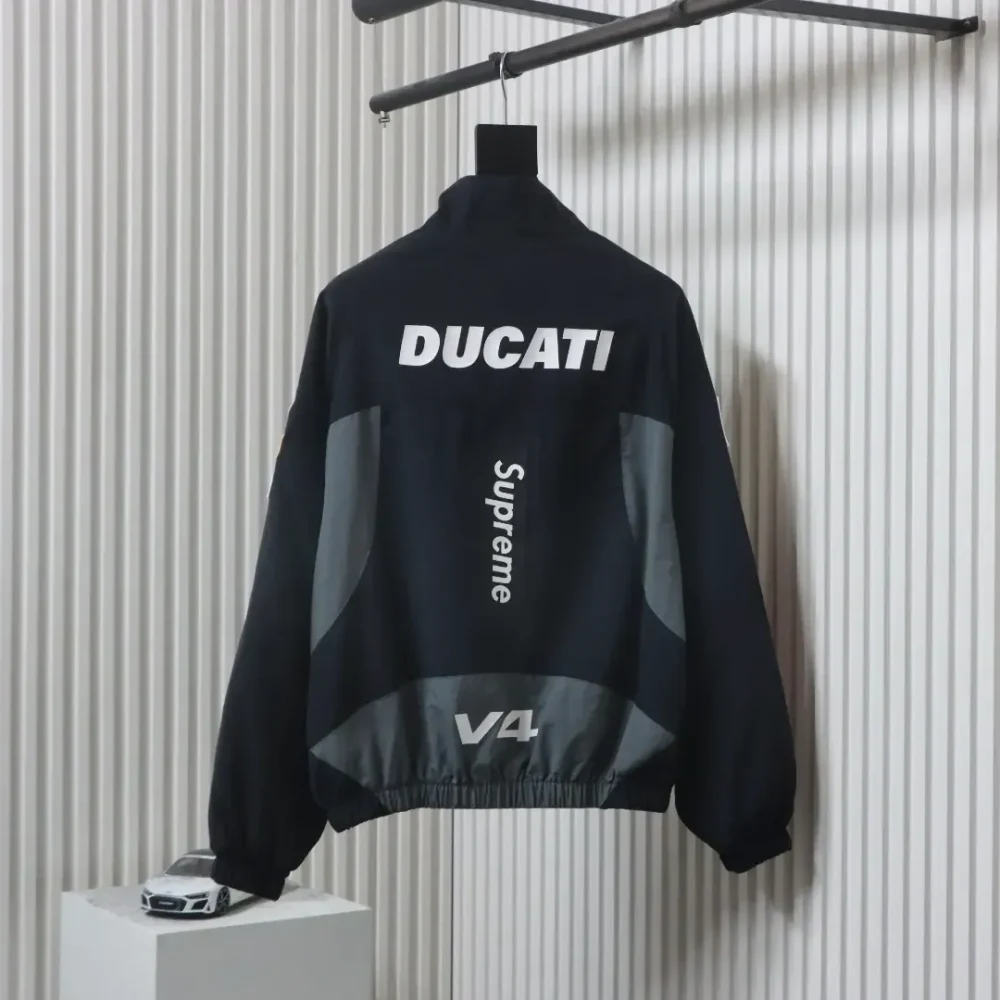Supreme Ducati Co-Branded Logo Print In Contrast Color - Sports Jacket - Image 12