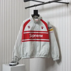 Supreme Ducati Co-Branded Logo Print In Contrast Color - Sports Jacket