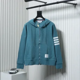 TB Jacket With Zip And Waffle Structure In Water Wave Look