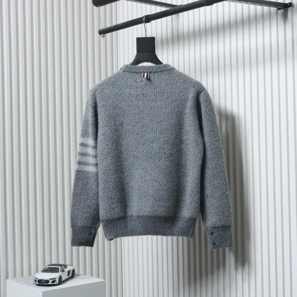 TB Structured Knit Sweater With Round Neck - Image 2