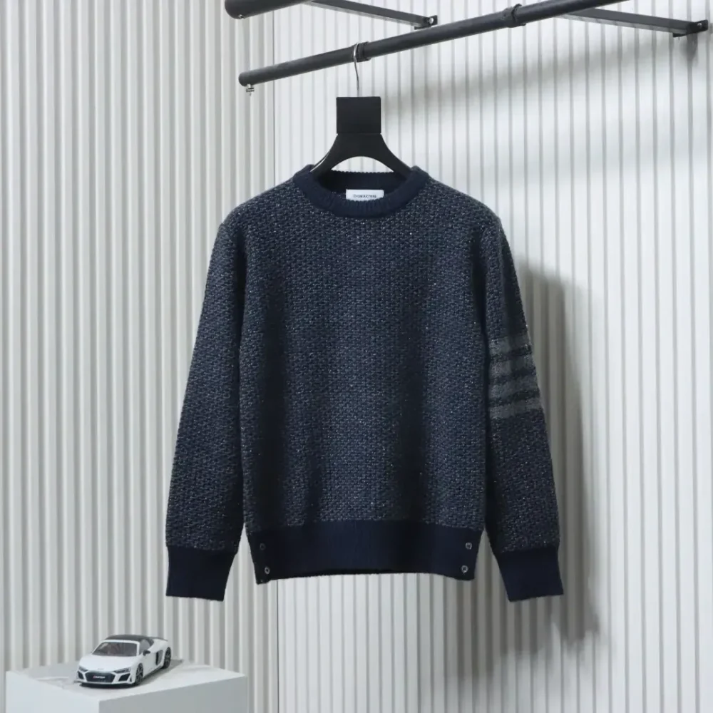 TB Structured Knit Sweater With Round Neck - Image 11