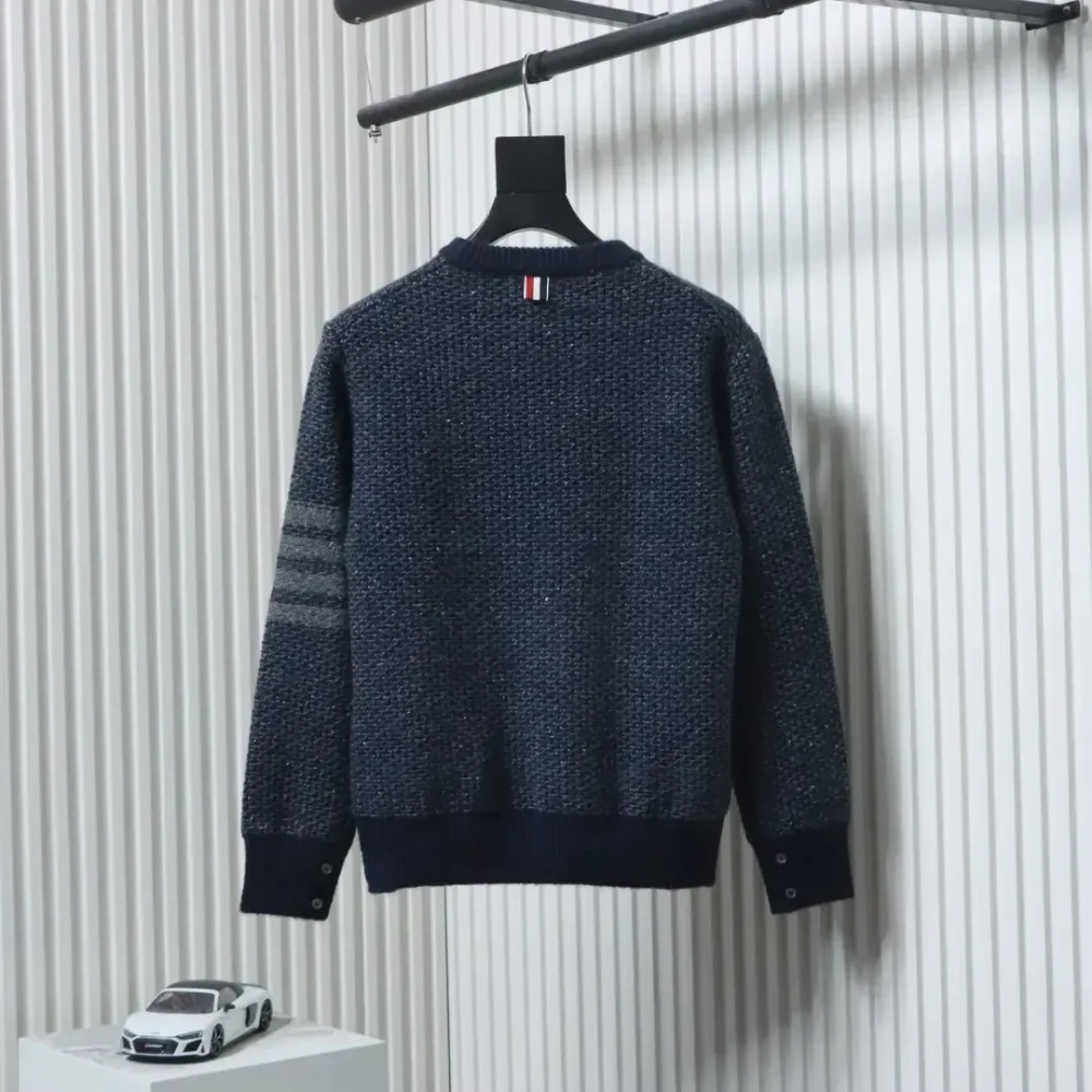 TB Structured Knit Sweater With Round Neck - Image 12