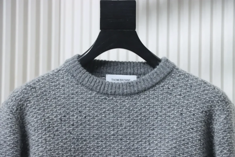 TB Structured Knit Sweater With Round Neck - Image 3