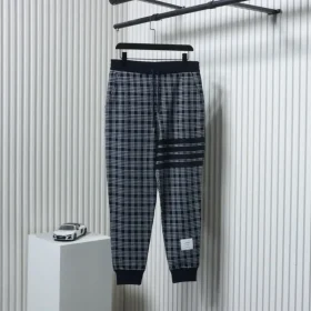 TB Trousers With Houndstooth Pattern And Jacquard Stripes