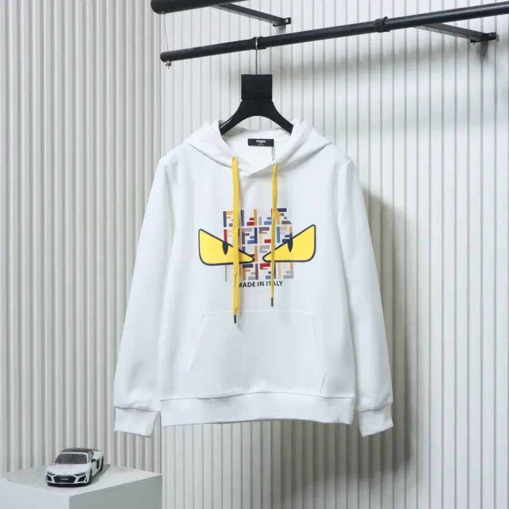 Towel hoodie with FF letter print and eye patch XXL - Image 11