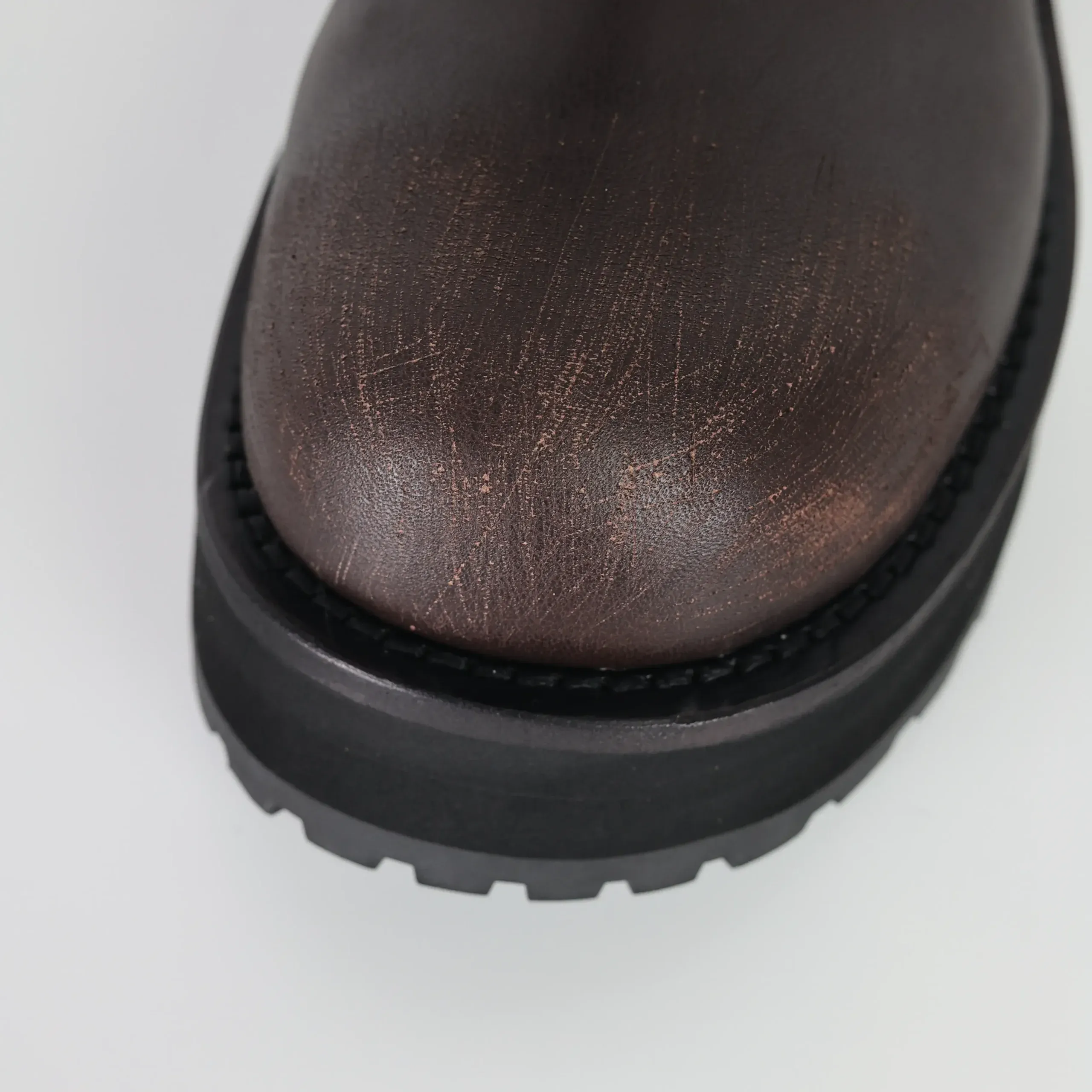 Balenciaga 25FW Venom Motorcycle Punk Martin Buckle Tall Boots Brown - Image 9