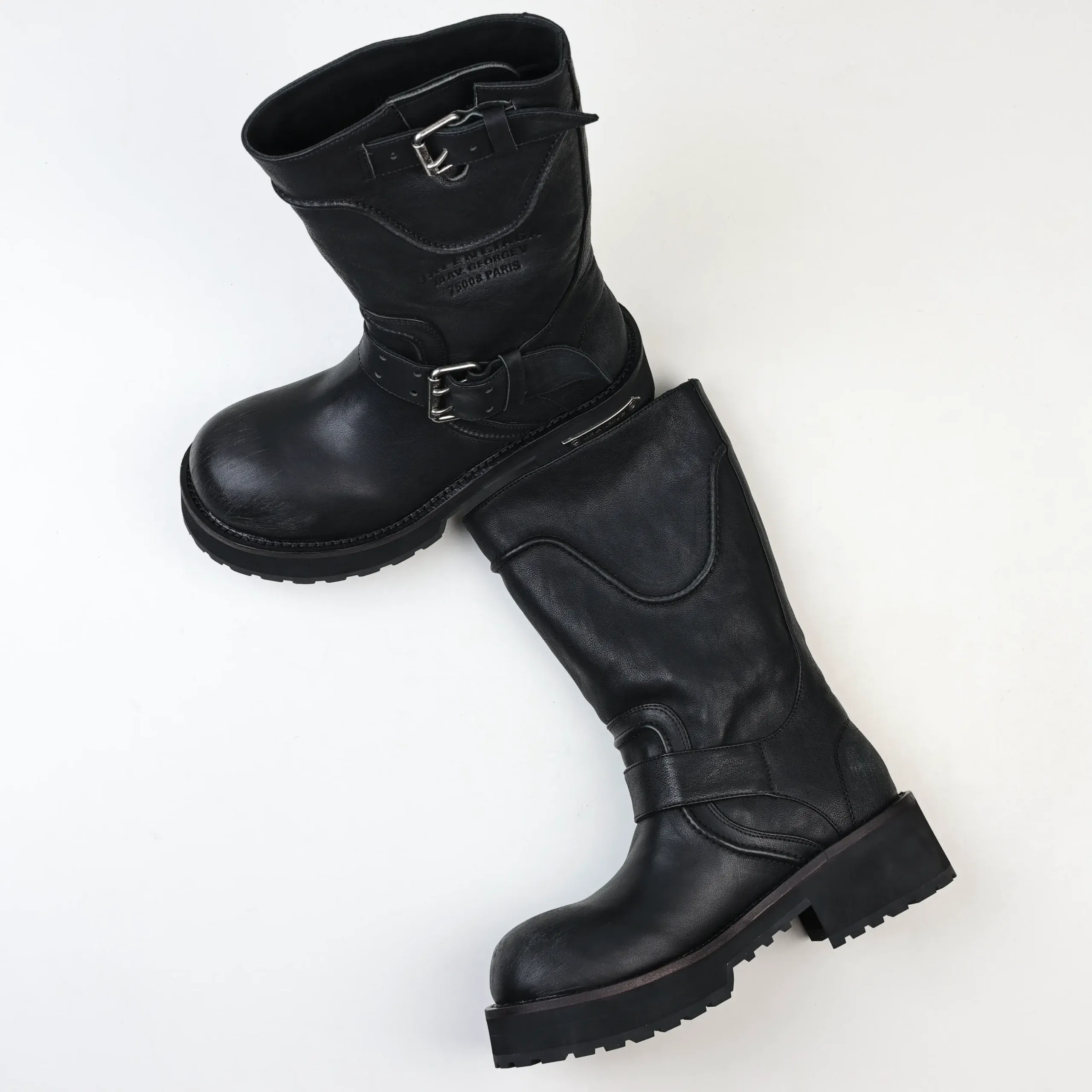 Balenciaga 25Fw Venom High Boots In Motorcycle Punk Style - Image 7