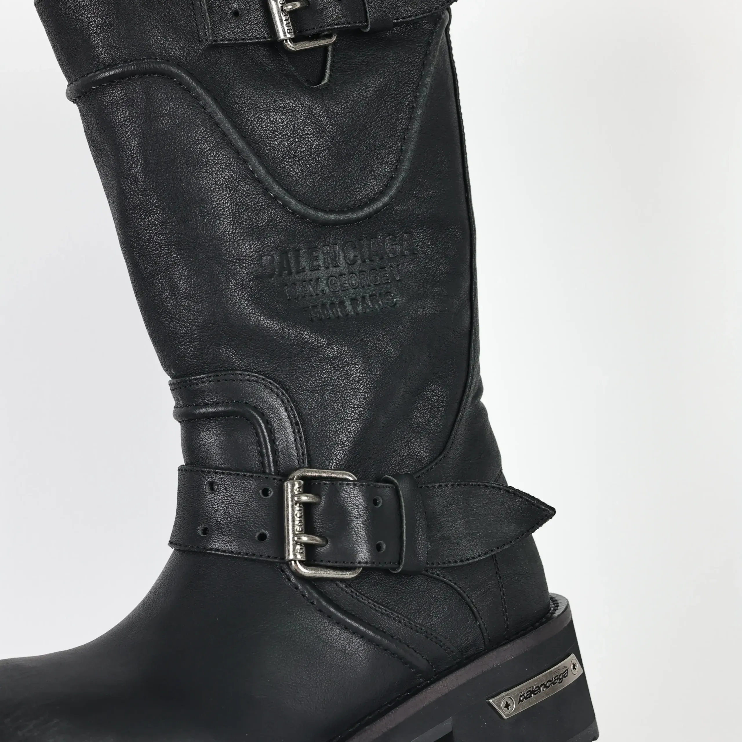 Balenciaga 25Fw Venom High Boots In Motorcycle Punk Style - Image 9
