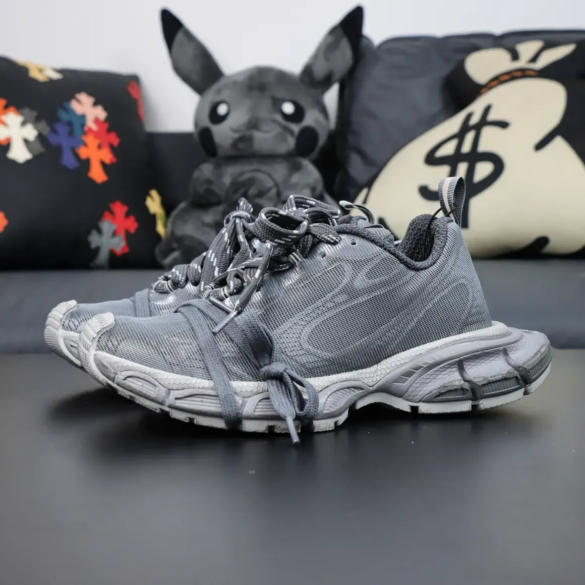 Balenciaga 3XL 10th Generation Low Top Sneakers Gray - Image 3