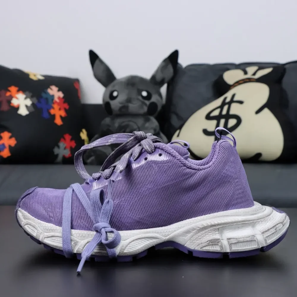 Balenciaga 3Xl 10Th Generation Low-Top Sneakers In Mesh Purple - Image 3