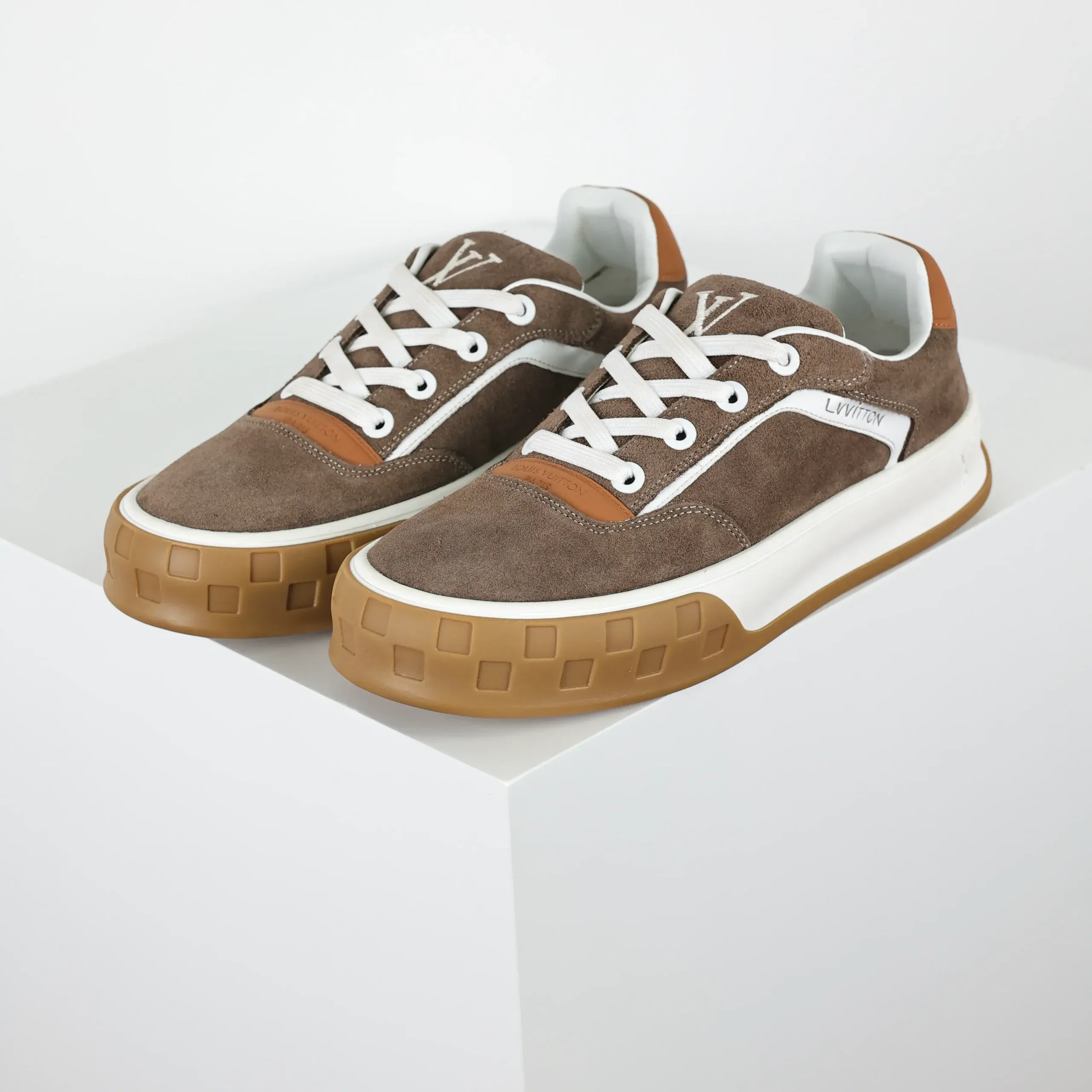 Skate Sneaker 2025 Classic Shoe Made Of Cowhide Brown