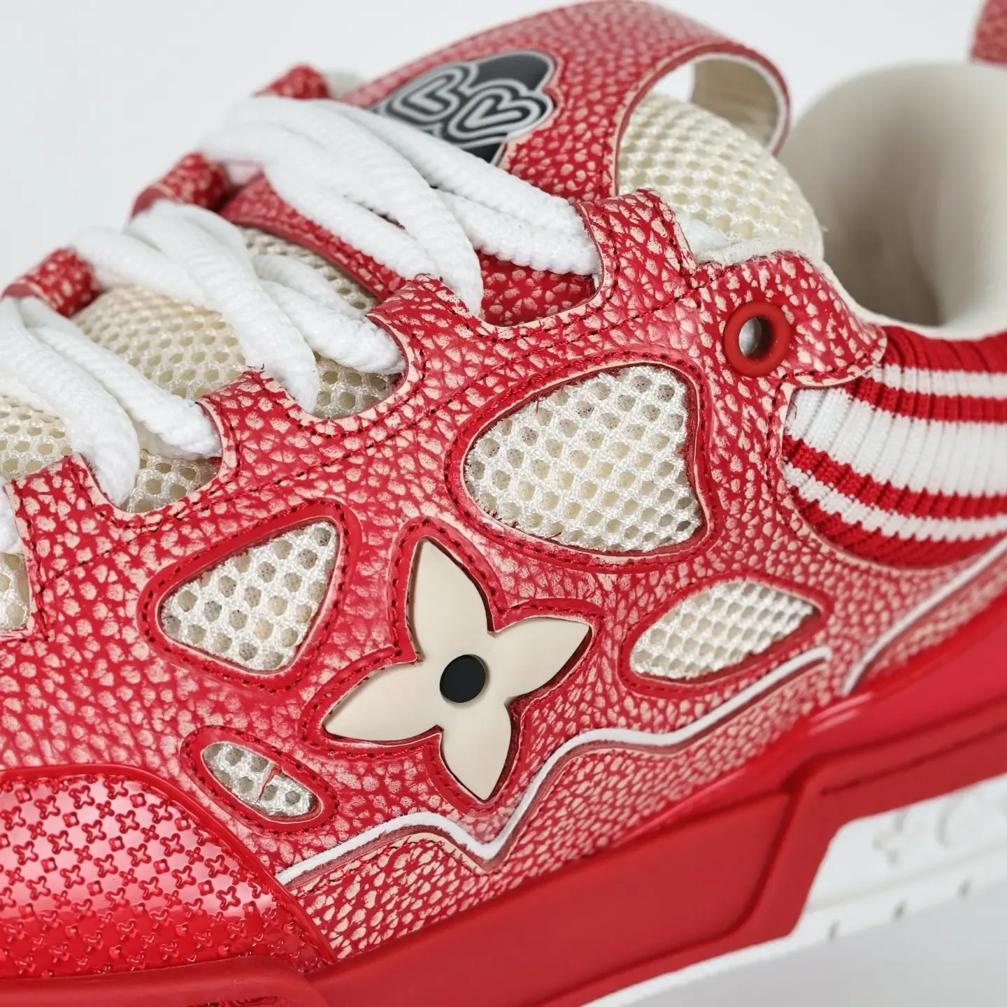 Skate Sneaker Knitted Collar Red - Image 11