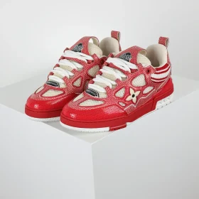 Skate Sneaker Knitted Collar Red